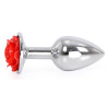 Kiotos Plug Bijou anal Alu avec Rose 6 x 2.8 cm